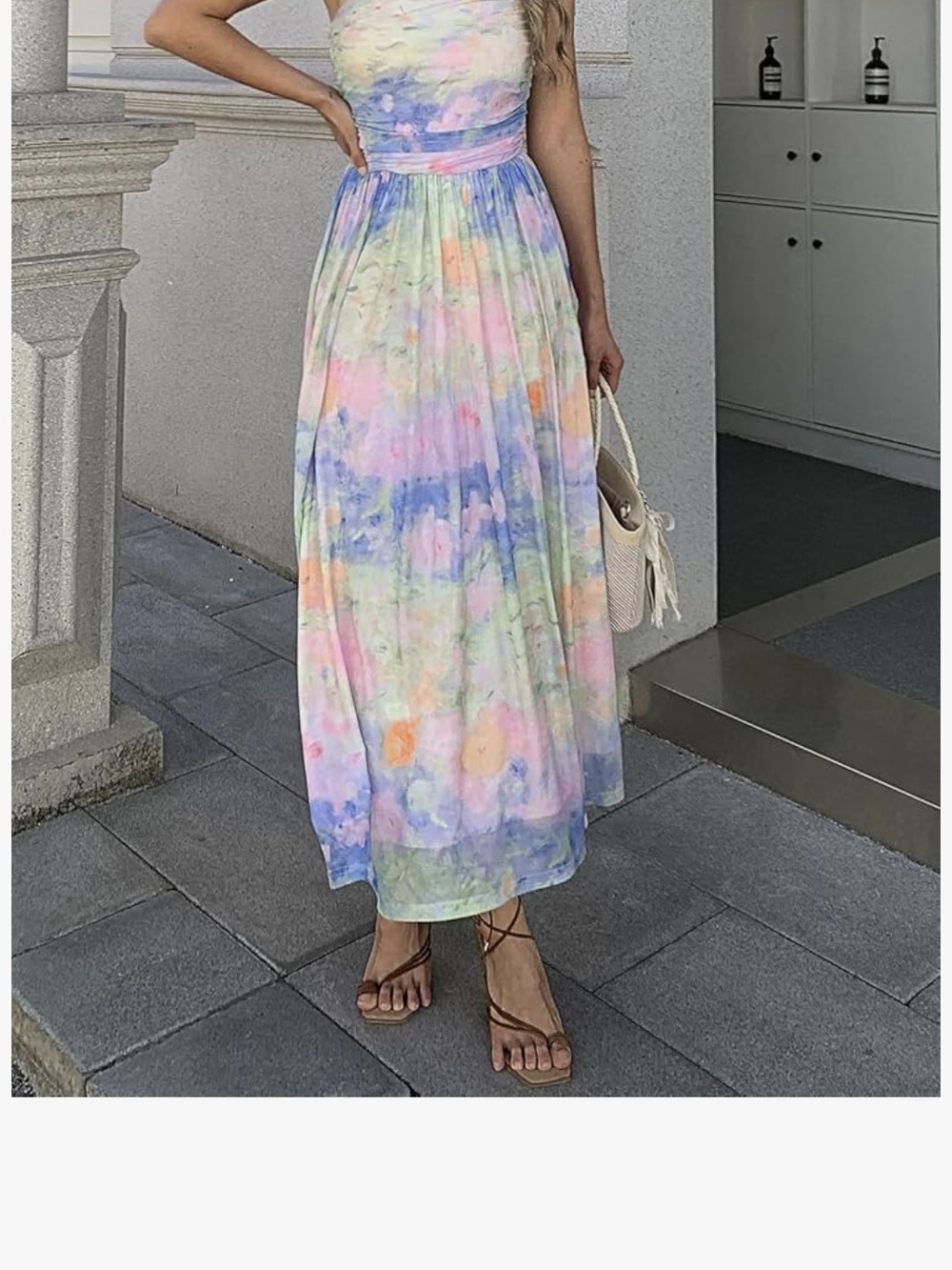 Unlisted Pastel Tie-Dye Maxi Dress in Pink, Blue, Green